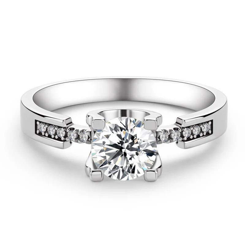 Moissanite D Color Solitaire Ring