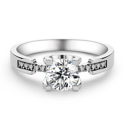 Moissanite D Color Solitaire Ring