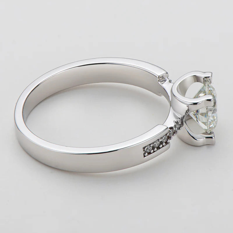 Moissanite D Color Solitaire Ring