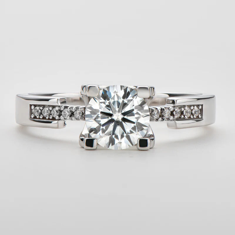 Moissanite D Color Solitaire Ring