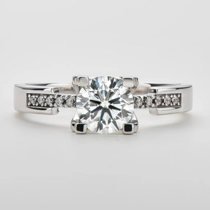 Moissanite D Color Solitaire Ring