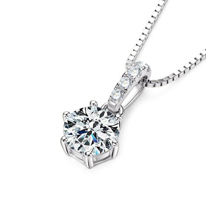 Classic Six Claws Moissanite Necklace