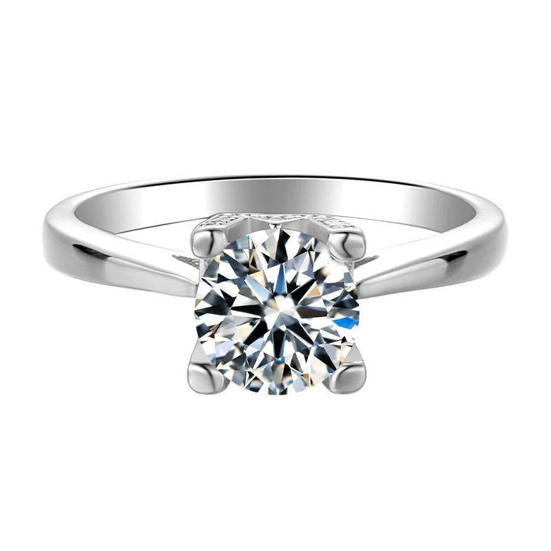 1 Carat Moissanite Solitaire Ring