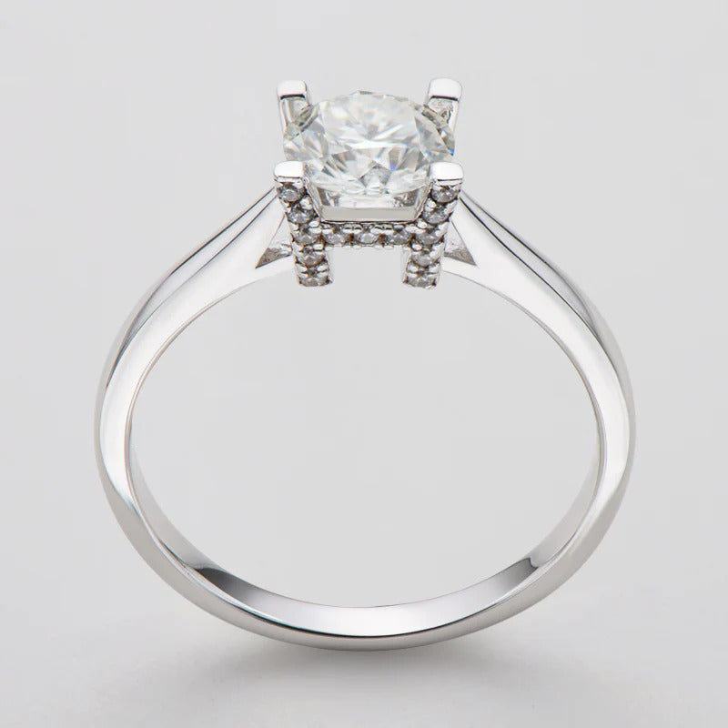 1 Carat Moissanite Solitaire Ring