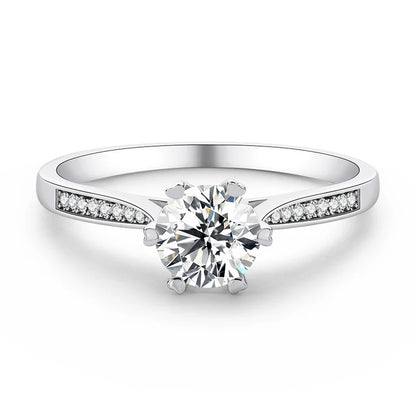 Round Cut Moissanite Ring