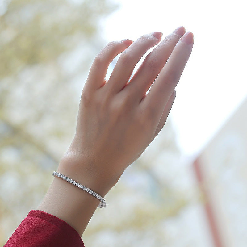 Silver Moissanite Tennis Bracelet