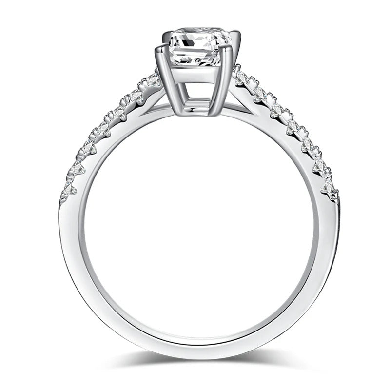 Classic Emerald Cut Moissanite Ring