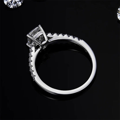 Classic Emerald Cut Moissanite Ring