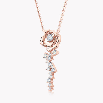 Moissanite Flower Pendant 