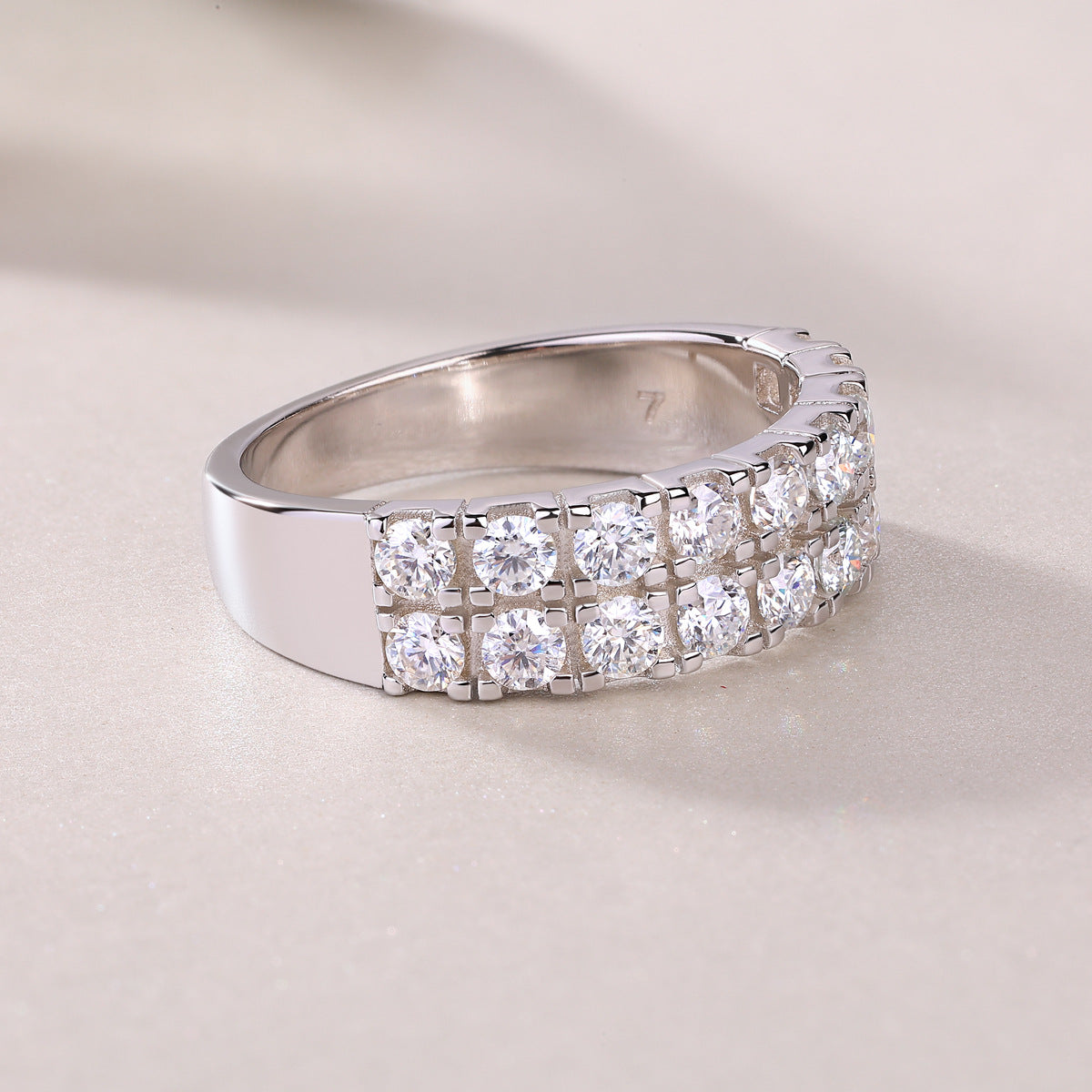 Moissanite Anniversary Band