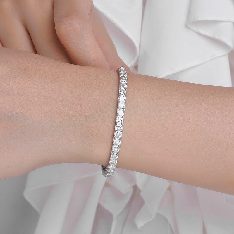 Moissanite Diamond Bangle