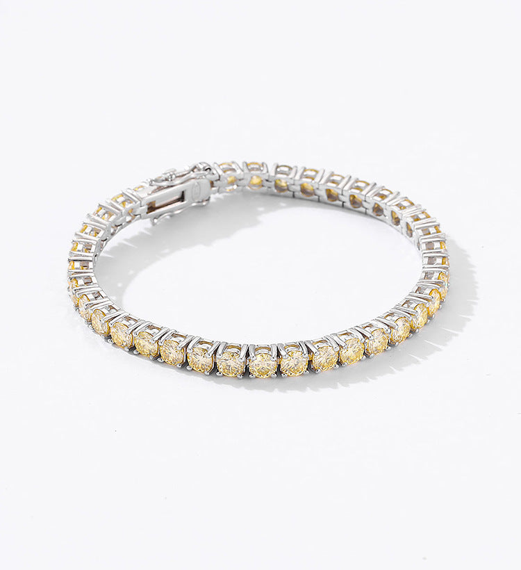 Yellow Moissanite Tennis Bracelet 