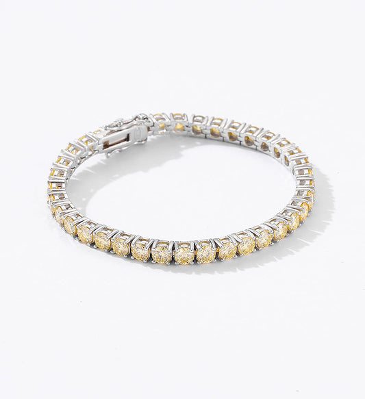 Yellow Moissanite Tennis Bracelet 