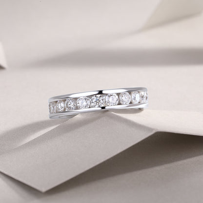 Channel Set Moissanite Eternity Band