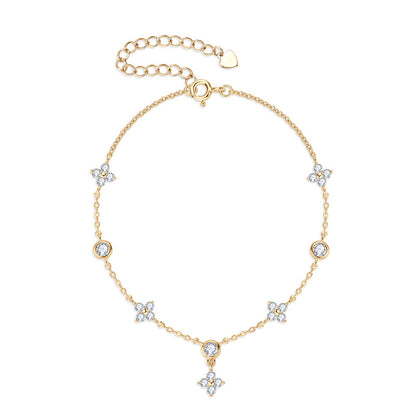 Classic Four-Leaf Clover Moissanite Bracelet