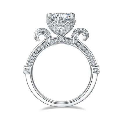  Round Cut 1ct Moissanite Ring