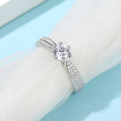 Classic Silver Moissanite Ring