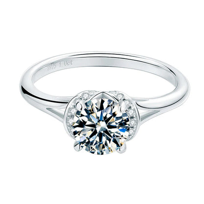 Moissanite Silver Solitaire Rings