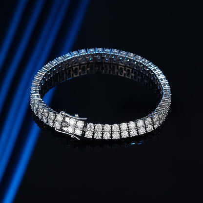 Two Row Moissanite Tennis Bracelet