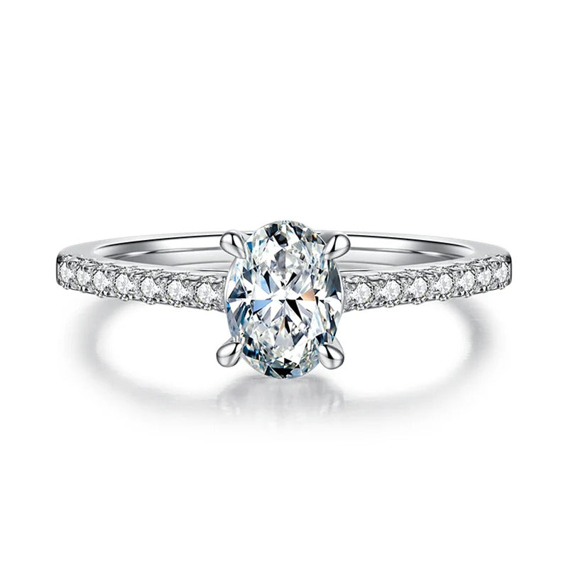 Oval Cut Moissanite Ring