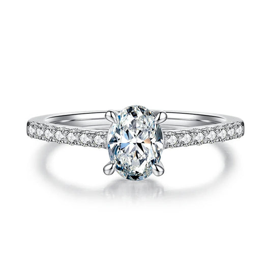 Oval Cut Moissanite Ring