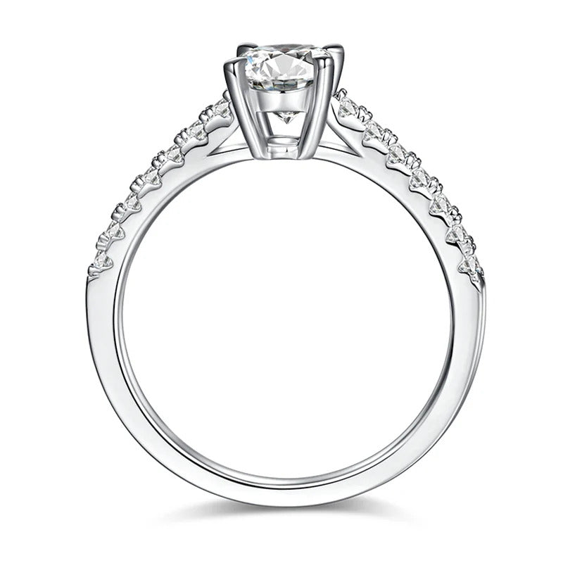 Oval Cut Moissanite Ring