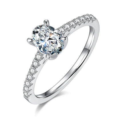 Oval Cut Moissanite Ring