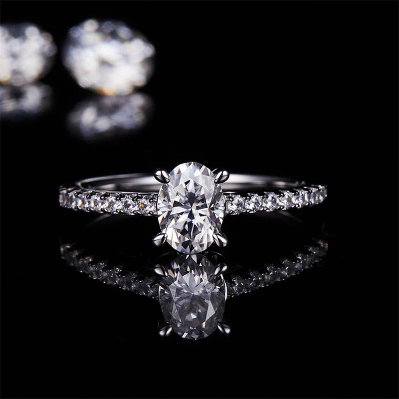 Oval Cut Moissanite Ring