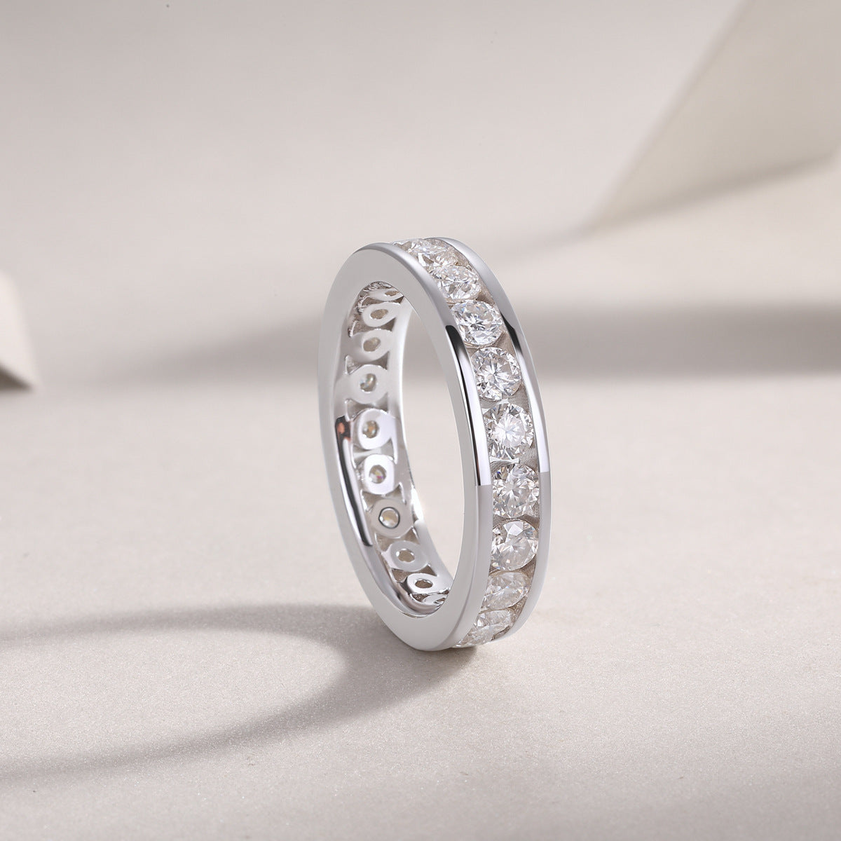 Channel Set Moissanite Eternity Band