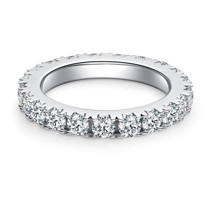 Round Cut Eternity Moissanite Ring