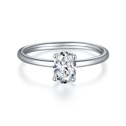 Oval Cut 1 Carat Moissanite Solitaire Ring