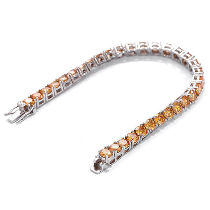 Champagne Color Tennis Bracelet  Moissanite 