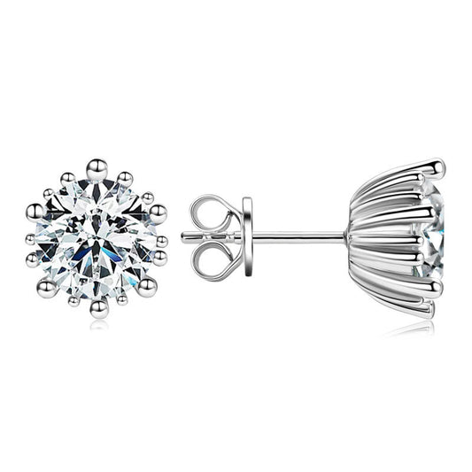 2 CT Moissanite Diamond Earrings D Color 