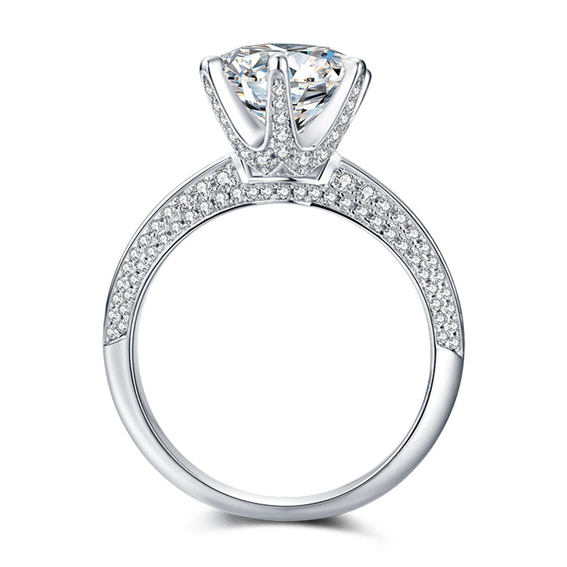 Silver Moissanite Wedding Ring