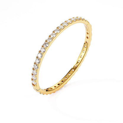 Moissanite Diamond Bangle Gold Plated