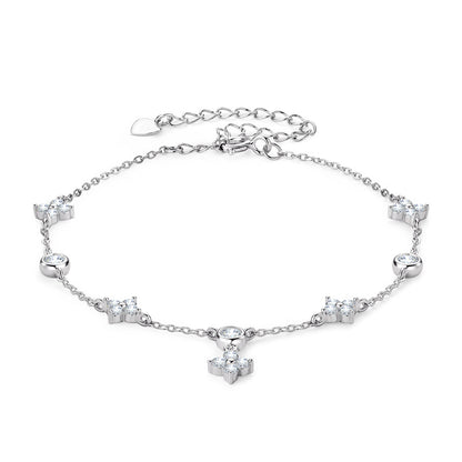 Classic Four-Leaf Clover Moissanite Bracelet