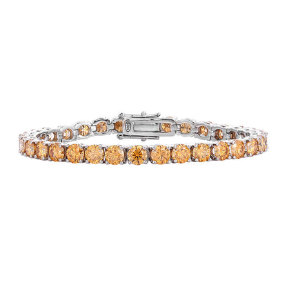 Champagne Color Tennis Bracelet with Moissanite