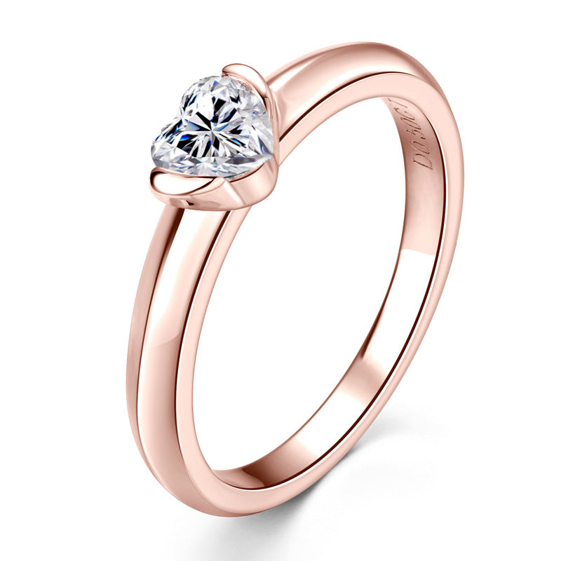 Moissanite Heart Diamond Ring