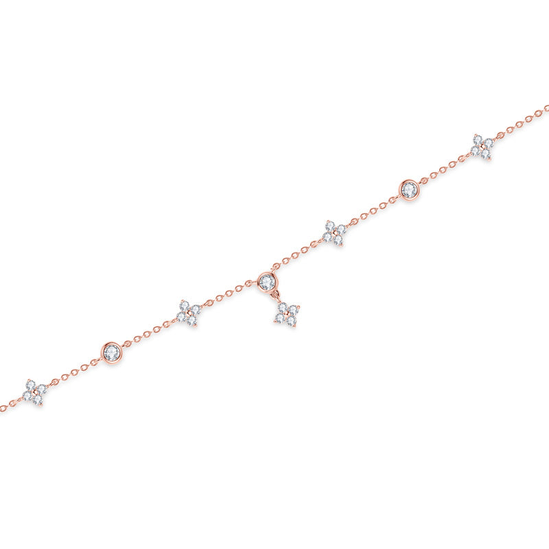 Classic Four-Leaf Clover Moissanite Bracelet