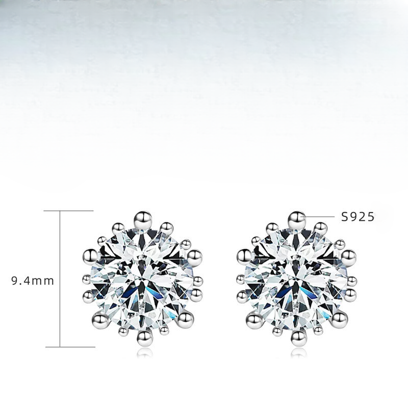 Moissanite Stud earrings 2 carat