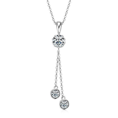 Moissanite Diamond Tassel Pendant 