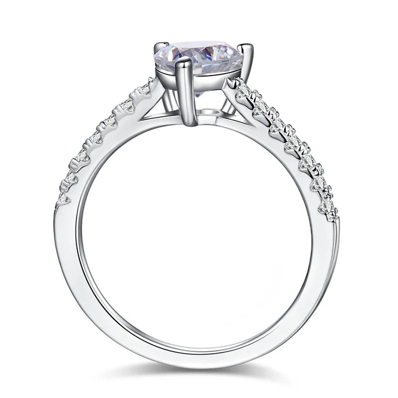 Classic Heart Shaped Moissanite Ring