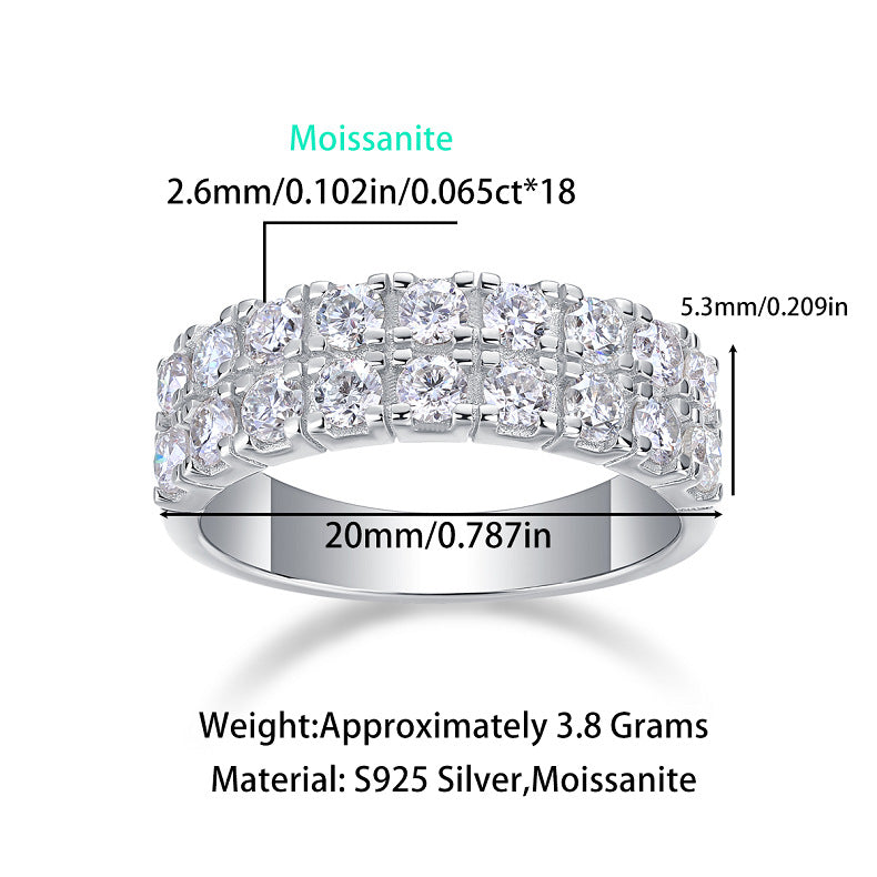 Moissanite Anniversary Band