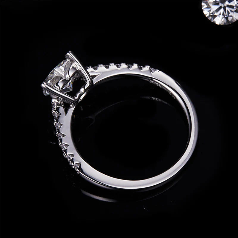 Classic Heart Shaped Moissanite Ring