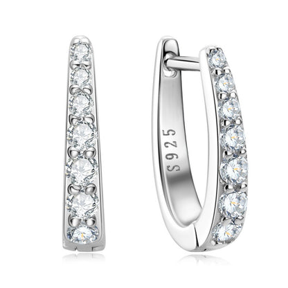 U-shaped 0.3 Carat Moissanite Earrings