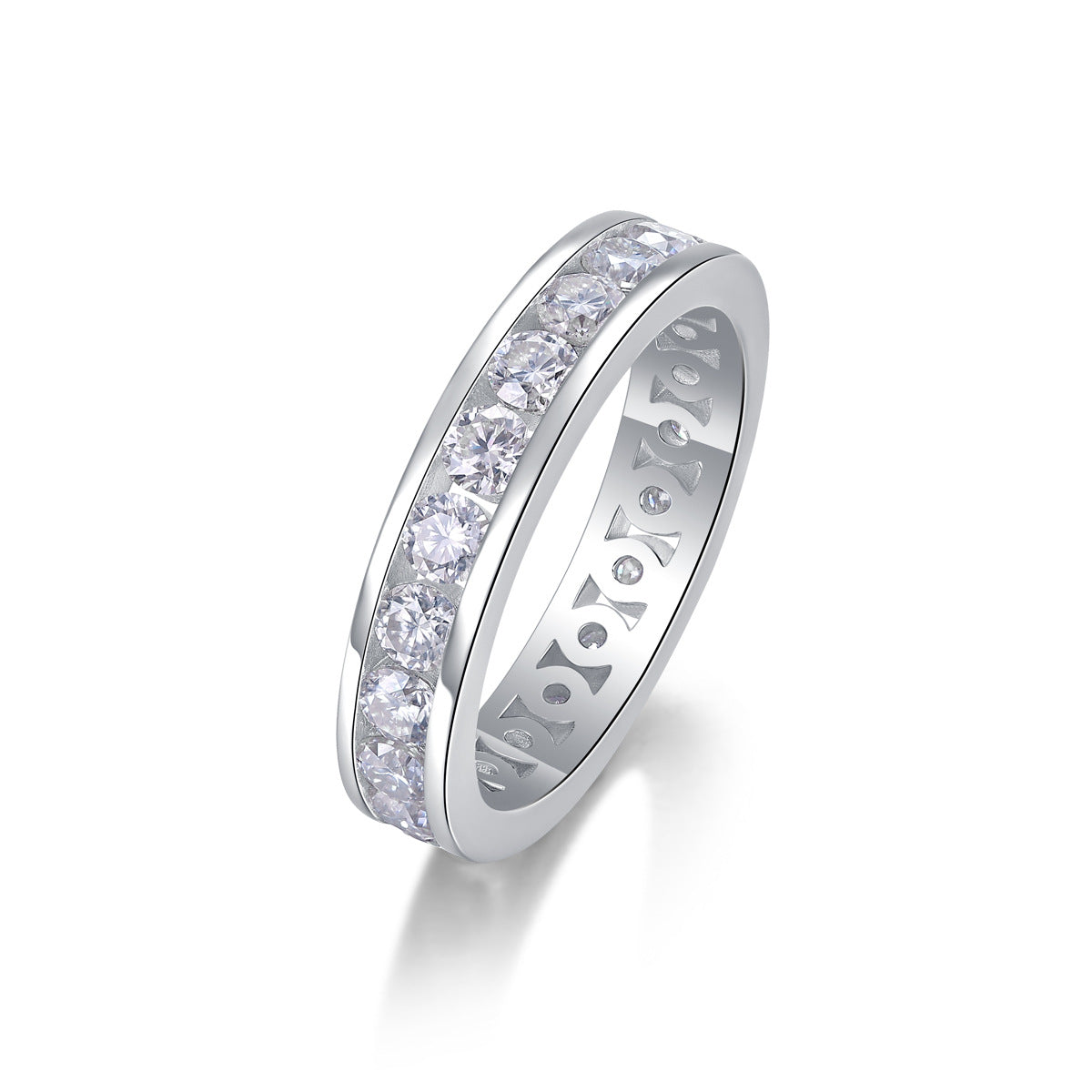 Channel Set Moissanite Eternity Band