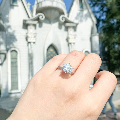 Silver Moissanite Wedding Ring