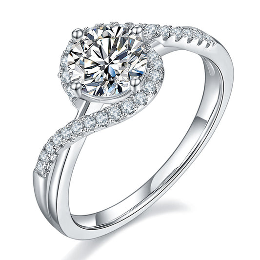 1 Carat Moissanite Diamond Ring