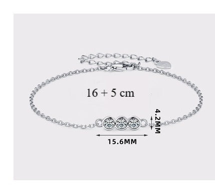 Silver Classic Moissanite Bracelet