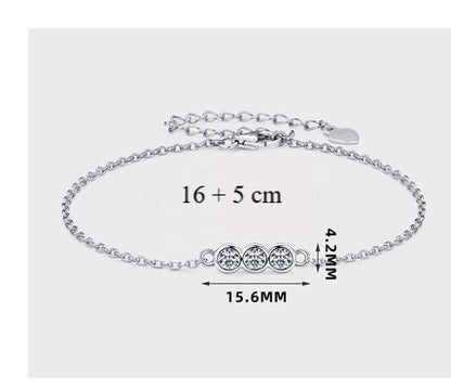 Silver Classic Moissanite Bracelet